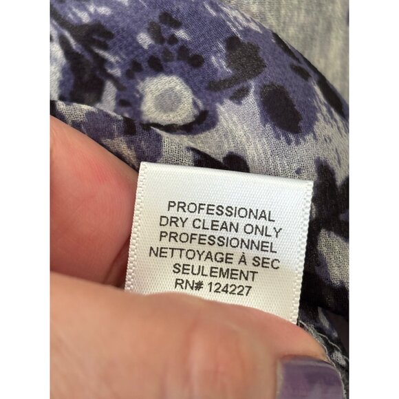 Misa Los Angeles Floral Print Sheer Long Sleeve Blouse With Tassels  Womens S - Picture 6 of 11